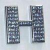 Crystal Chrome Letters BLUE - H
