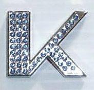 Crystal Chrome Letters BLUE - K