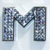 Crystal Chrome Letters BLUE - M