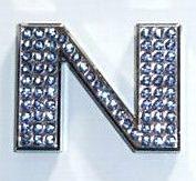 Crystal Chrome Letters BLUE - N