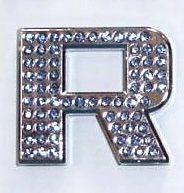 Crystal Chrome Letters BLUE - R