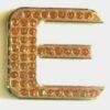 Crystal Chrome Letters GOLD - E