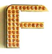 Crystal Chrome Letters GOLD - F