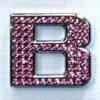 Crystal Chrome Letters PINK - B