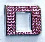 Crystal Chrome Letters PINK - D