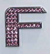 Crystal Chrome Letters PINK - F