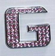 Crystal Chrome Letters PINK - G