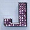 Crystal Chrome Letters PINK - J