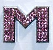 Crystal Chrome Letters PINK - M