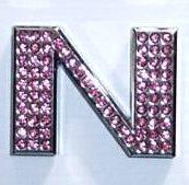 Crystal Chrome Letters PINK - N