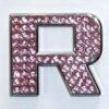 Crystal Chrome Letters PINK - R