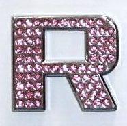 Crystal Chrome Letters PINK - R