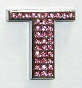 Crystal Chrome Letters PINK - T