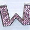 Crystal Chrome Letters PINK - W
