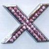 Crystal Chrome Letters PINK - X
