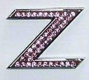 Crystal Chrome Letters PINK - Z