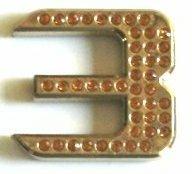 Crystal Chrome Numbers GOLD - 3