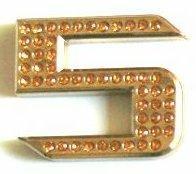 Crystal Chrome Numbers GOLD - 5