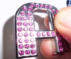 Crystal Letters 1.2" Pink