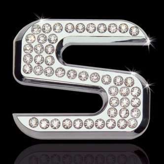 Chrome Letter Style Crystal - S