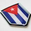 Cuba Cuban Flag Decal Crest Chrome Emblem Sticker 3D