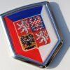 Czech Republic Decal Flag Crest Chrome Emblem Sticker