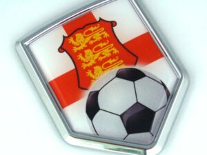 England Soccer Crest 3D Adhesive Chrome Auto Emblem