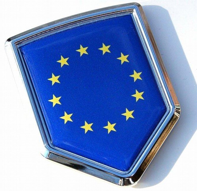 European Union Crest Chrome Emblem Crest Emblem Decal