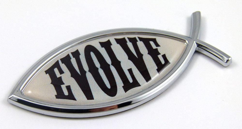 Evolve Jesus Fish 3D Adhesive Car Emblem