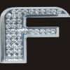 Chrome Letter Style Crystal - F