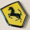 Ferrari Flag Crest Chrome Emblem 3D Decal Sticker