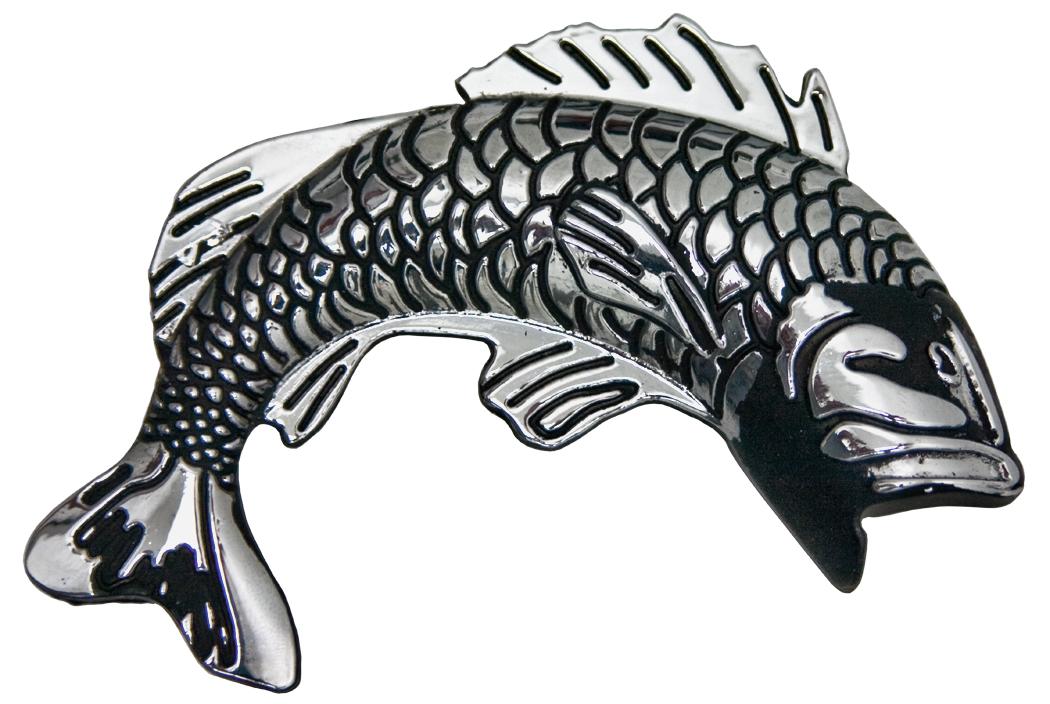 Fish Chrome Metal Jumping Fish Auto Emblem
