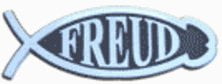 Freud Fish Chrome Car Emblem