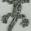 Gecko Solid Metal Gray Pattern Emblem