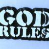 God Rules Chrome Emblem