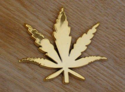 Marijuana Emblem GOLD
