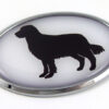 Golden Retriever 3D Adhesive Oval Chrome Pet Emblem
