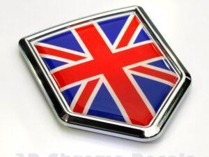 Great Britain Flag British Emblem Chrome Crest Decal