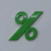 Green Symbol - Percent Sign