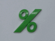 Green Symbol - Percent Sign