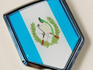 Guatemala Flag Crest Chrome Emblem 3D Decal Sticker