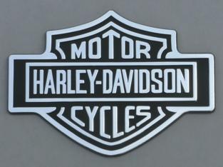 Harley Davidson Black and Chrome Emblem