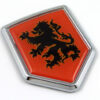 Holland Flag Crest 3D Adhesive Chrome Auto Emblem