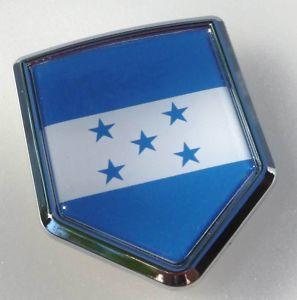 Honduras Flag Emblem Chrome Crest Decal Sticker Dome Decal Stick