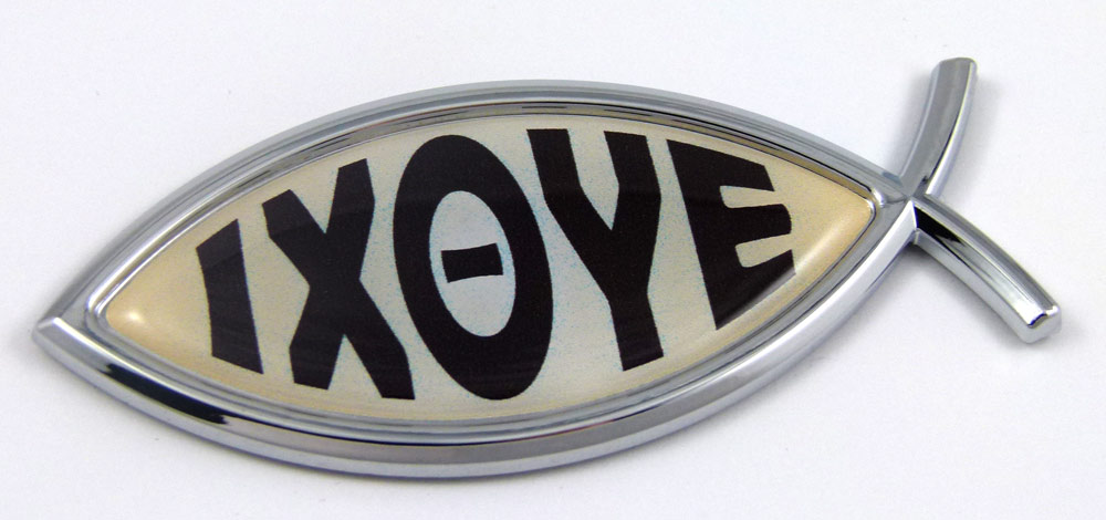 IXOYE Jesus Fish 3D Adhesive Car Emblem