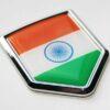 India Indian Flag Decal Crest Chrome Emblem Sticker