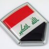 Iraq 3D Chrome Flag Crest Emblem Car Decal