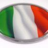 Italian Wave Flag Oval 3D Chrome Emblem