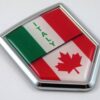 Italy Canada crest 3D Chrome Emblem
