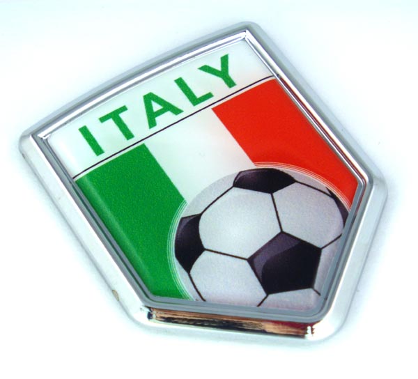 Italy Soccer Crest 3D Adhesive Auto Emblem